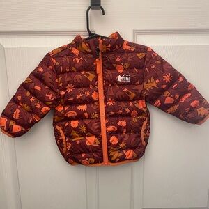 REI Kids Puffer Jacket - Red and Orange